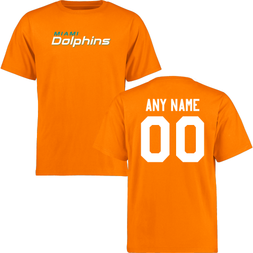 Men Miami Dolphins Design-Your-Own Short Sleeve Custom NFL T-Shirt